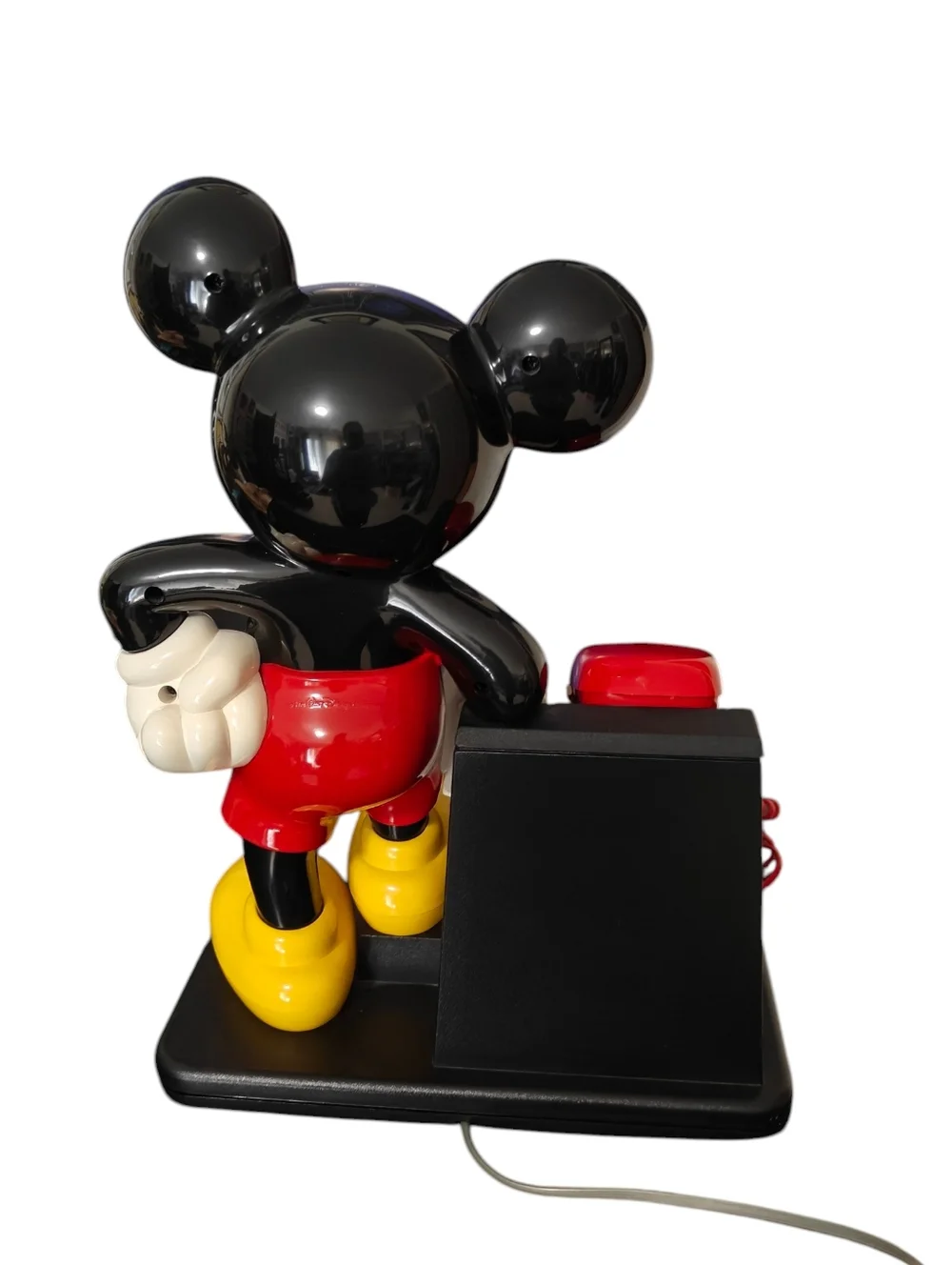 DISNEY VINTAGE 1994 Mickey Mouse Red Corded Telephone - Character Desk Phone